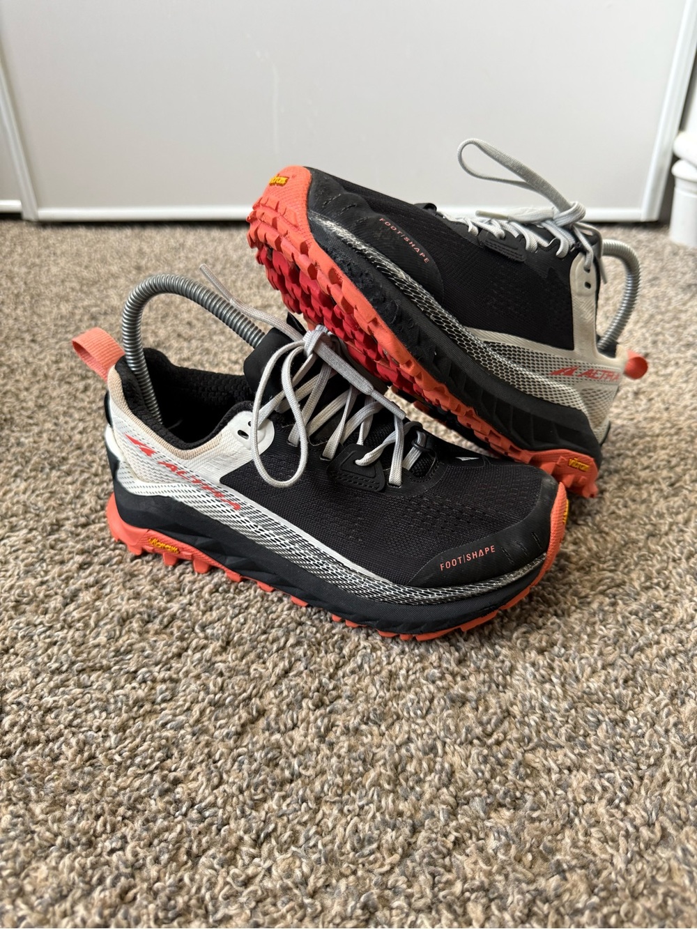 Altra olympus 4 Women's Black and Coral Trail Running Shoes